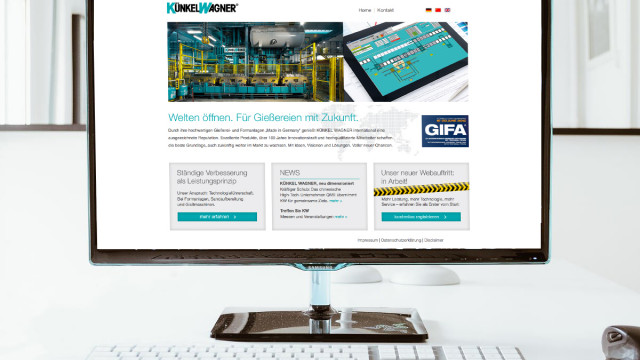 Ein Website-Design für den Übergang